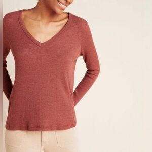 Anthropologie T.La Vicky Thermal Waffle Tunic